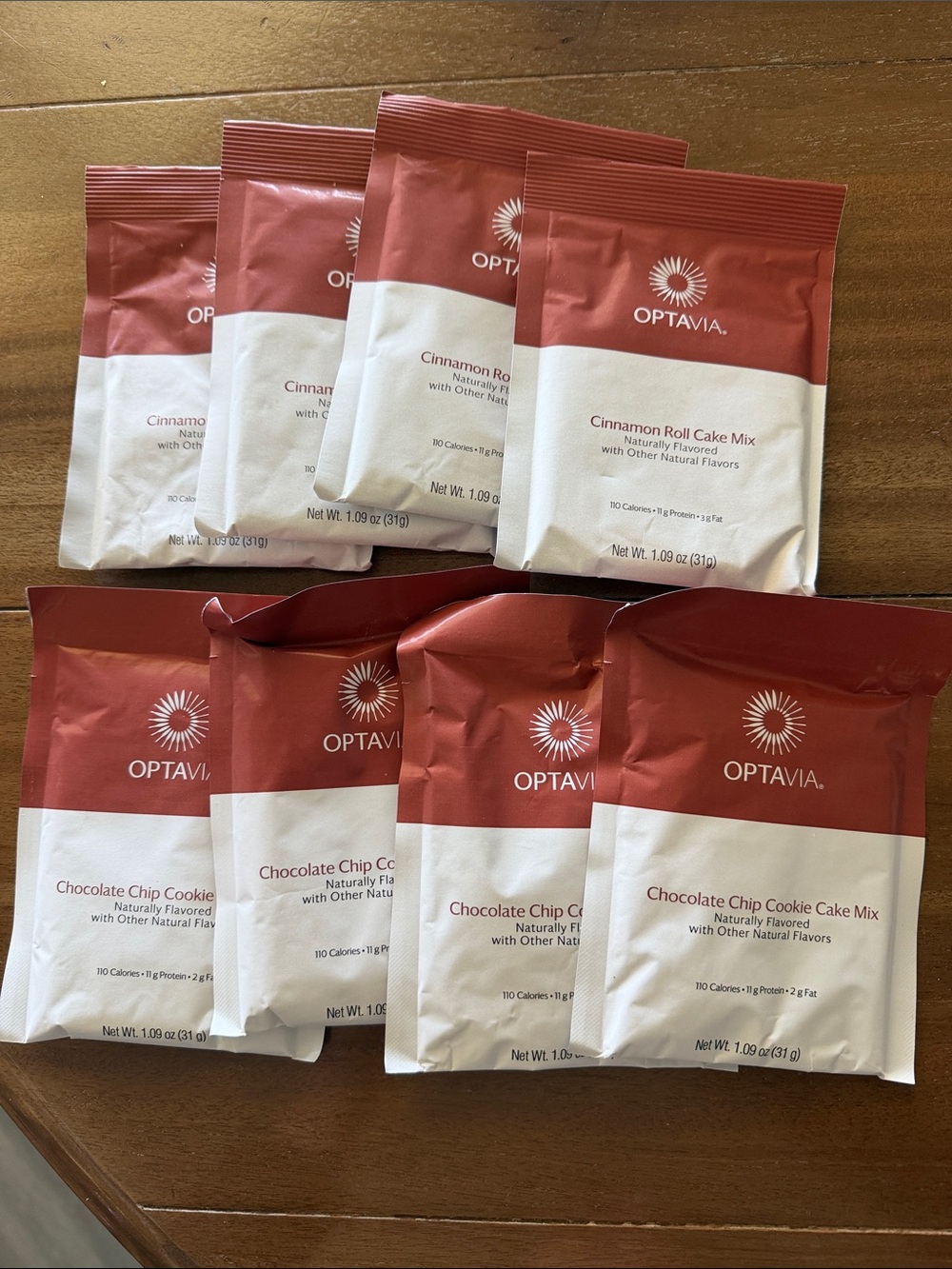 Optavia 5 Cinnamon Roll & 4 Chocolate Chip Cake Mix Pack (8 Pack) - some expired
